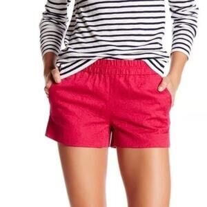 J.Crew Jacquard Pull-On Boardwalk Shorts Burgundy Size 0